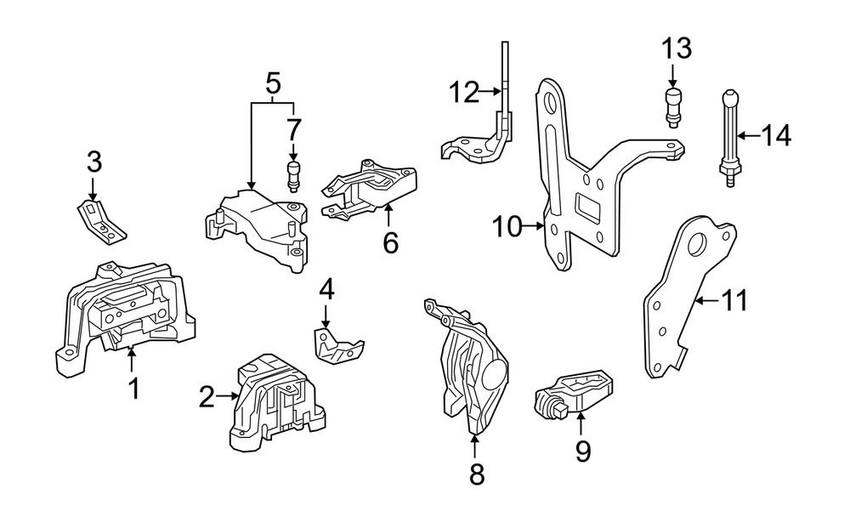 Mercedes Engine Mount - Passenger Right 2462402417